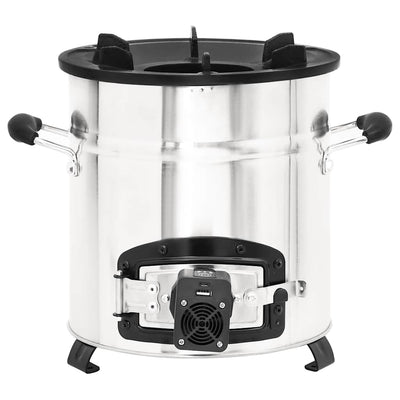 Hopea puuhella usb-tuulettimella Ita 35,5x26x28cm (ruostumaton teräs)