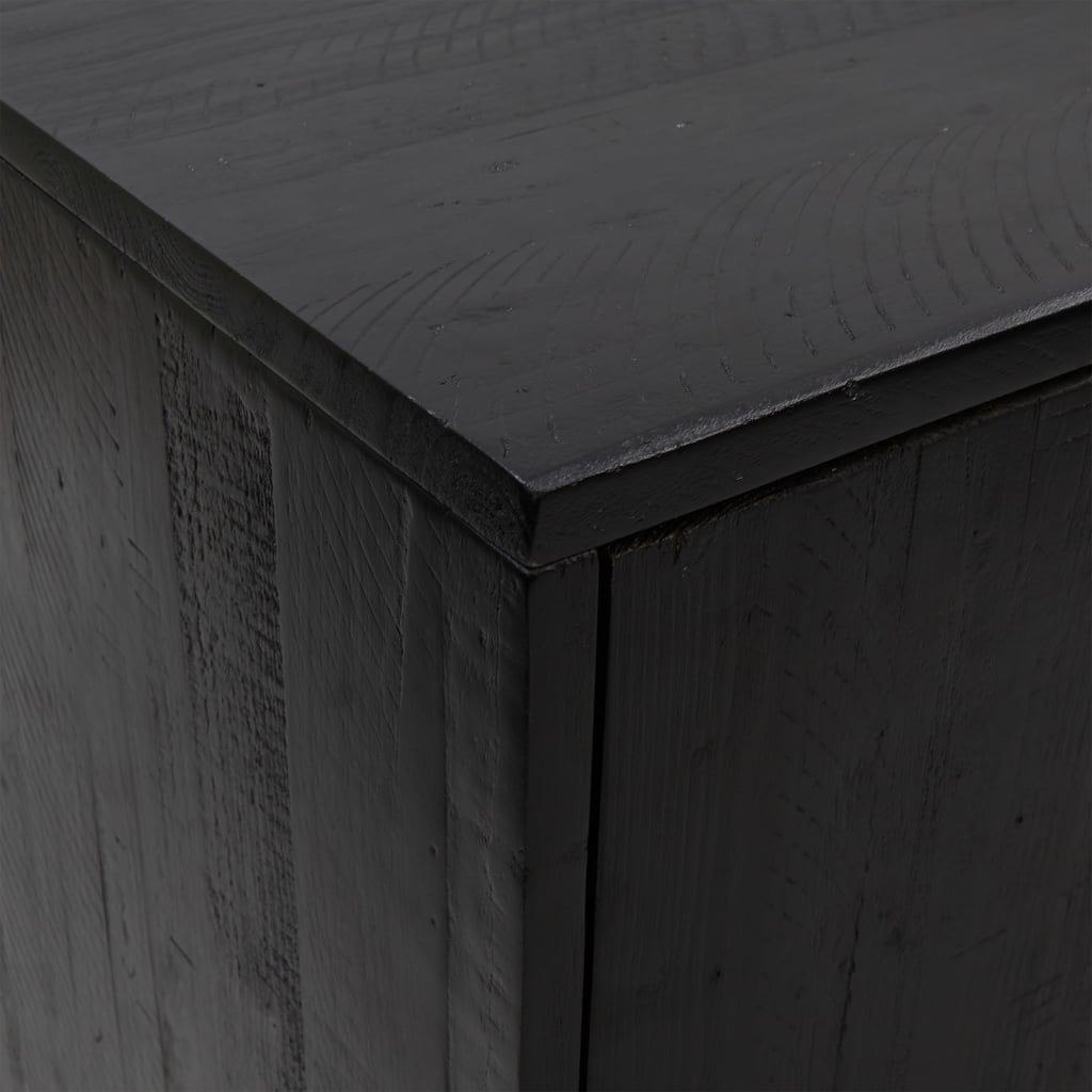 Senkki musta 75x35x70 cm täysi mänty