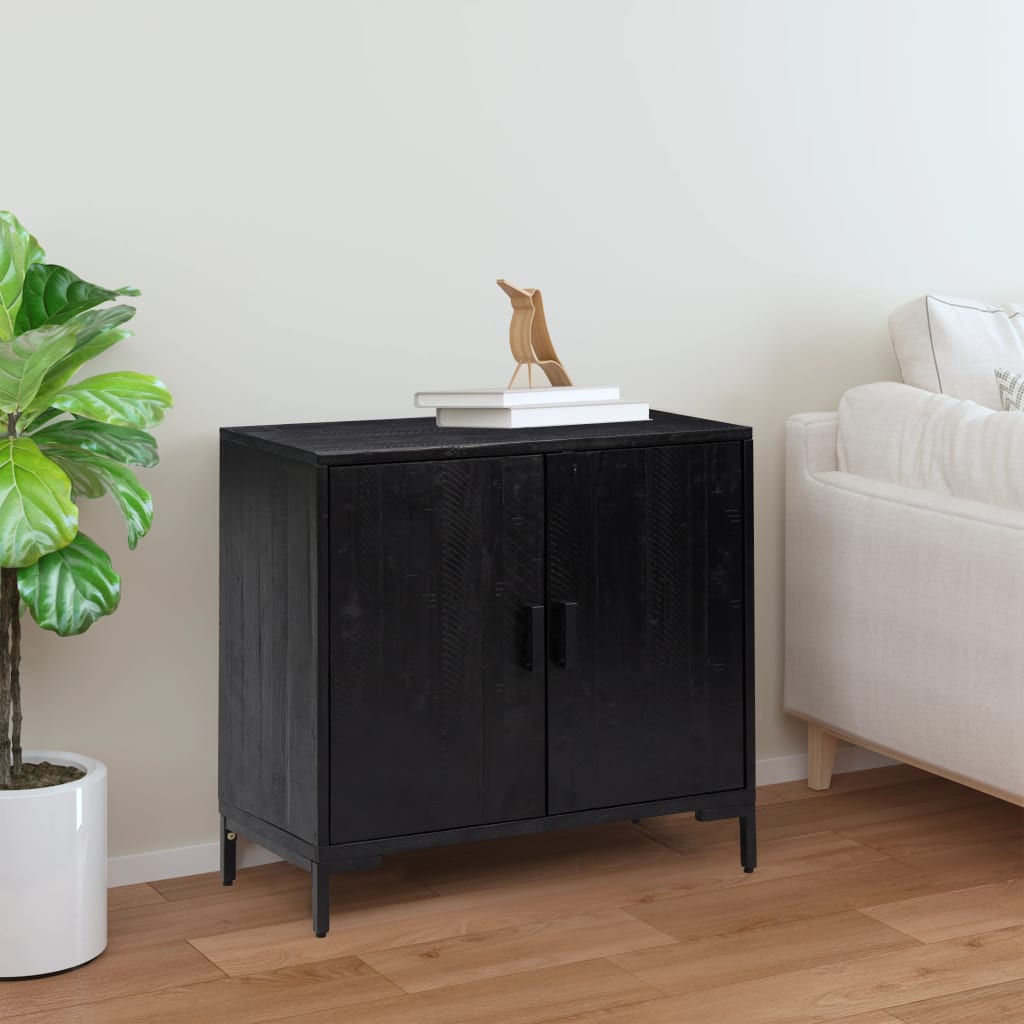 Senkki musta 75x35x70 cm täysi mänty
