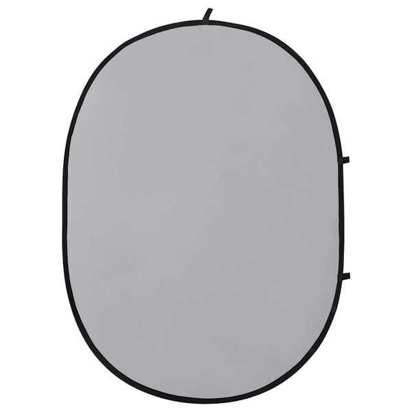 2 in 1 Ovaali studio taustakangas musta ja harmaa 200x150 cm
