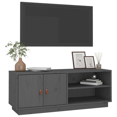 TV-taso harmaa 105x34x40 cm täysi mänty