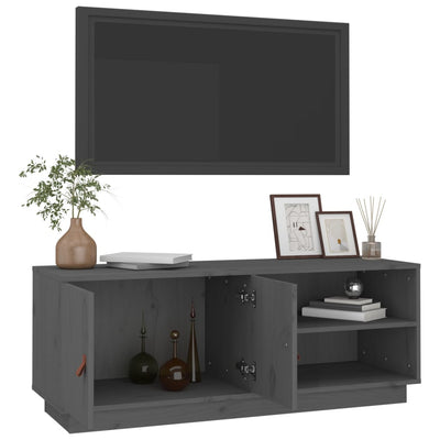 TV-taso harmaa 105x34x40 cm täysi mänty