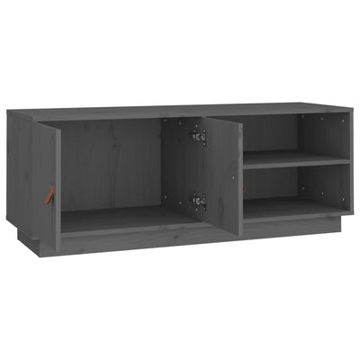 TV-taso harmaa 105x34x40 cm täysi mänty