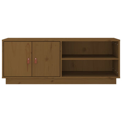 TV-taso hunajanruskea 105x34x40 cm täysi mänty