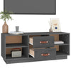 TV-taso harmaa 100x34x40 cm täysi mänty