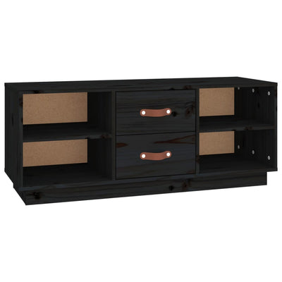 TV-taso musta 100x34x40 cm täysi mänty