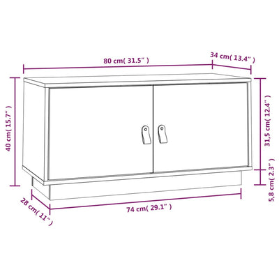 TV-taso 80x34x40 cm täysi mänty