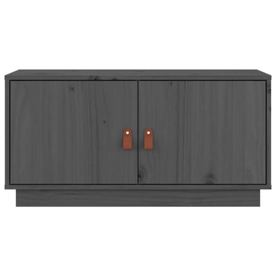 TV-taso harmaa 80x34x40 cm täysi mänty