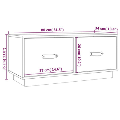 TV-taso 80x34x35 cm täysi mänty