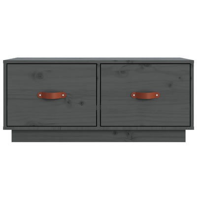 TV-taso harmaa 80x34x35 cm täysi mänty