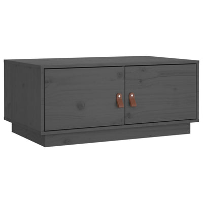 Sohvapöytä harmaa 80x50x35 cm täysi mänty