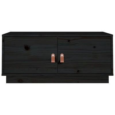 Sohvapöytä musta 80x50x35 cm täysi mänty