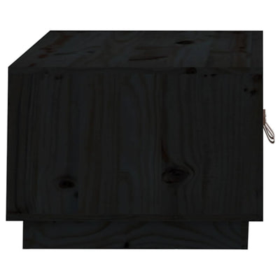 Sohvapöytä musta 80x50x35 cm täysi mänty