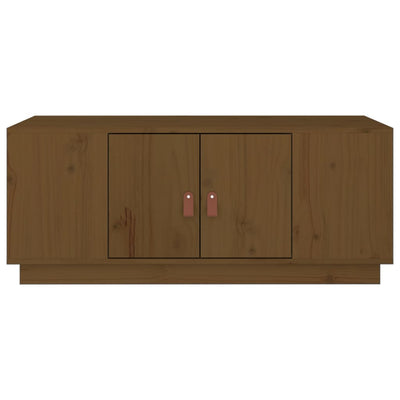 Sohvapöytä hunajanruskea 100x50x41 cm täysi mänty