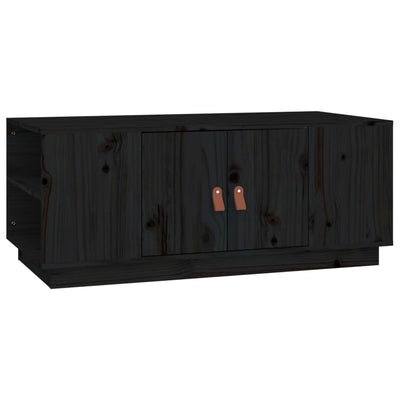 Sohvapöytä musta 100x50x41 cm täysi mänty