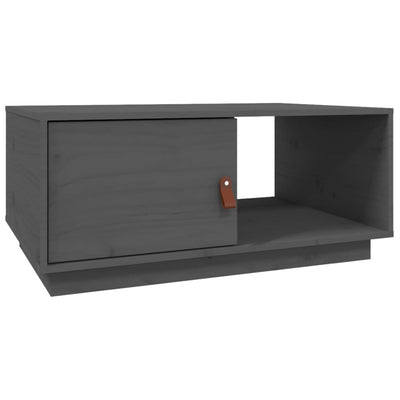 Sohvapöytä harmaa 80x50x35,5 cm täysi mänty
