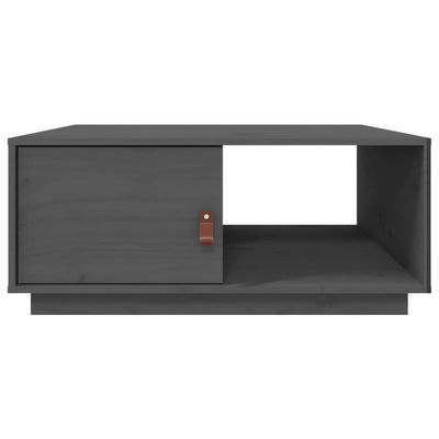 Sohvapöytä harmaa 80x50x35,5 cm täysi mänty