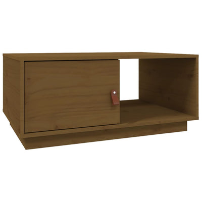 Sohvapöytä hunajanruskea 80x50x35,5 cm täysi mänty