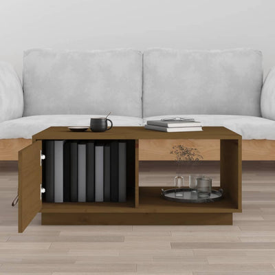 Sohvapöytä hunajanruskea 80x50x35,5 cm täysi mänty
