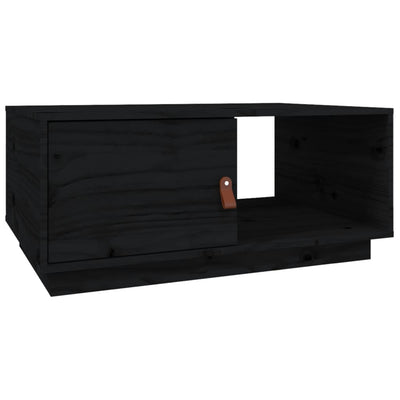 Sohvapöytä musta 80x50x35,5 cm täysi mänty
