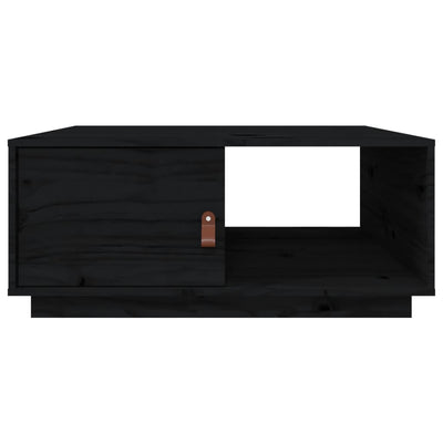 Sohvapöytä musta 80x50x35,5 cm täysi mänty