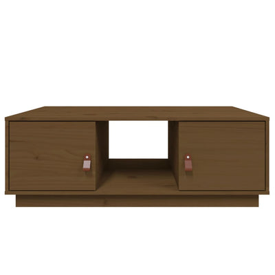 Sohvapöytä hunajanruskea 100x50x35 cm täysi mänty