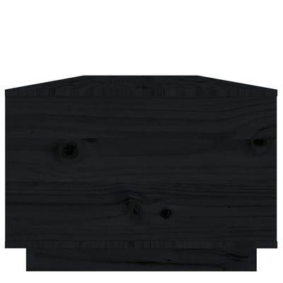 Sohvapöytä musta 100x50x35 cm täysi mänty