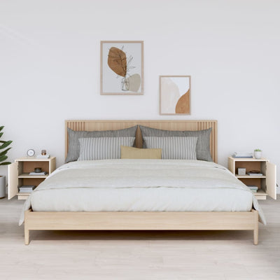 Valkoinen yöpöydät Szikszai 40x34x45cm (2 kpl mänty)