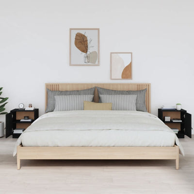 Musta yöpöydät Szikszai 40x34x45cm (2 kpl mänty)