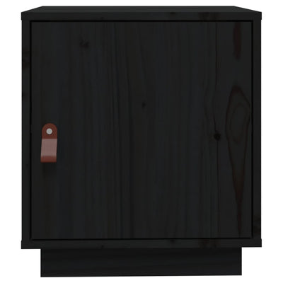 Yöpöydät 2 kpl musta 40x34x45 cm täysi mänty
