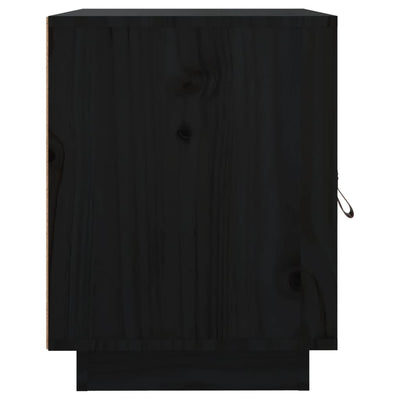 Yöpöydät 2 kpl musta 40x34x45 cm täysi mänty