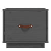 Yöpöydät 2 kpl harmaa 40x34x35 cm täysi mänty