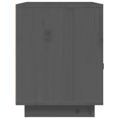 Yöpöydät 2 kpl harmaa 40x34x45 cm täysi mänty