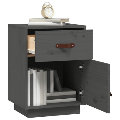 Harmaa yöpöytä Terasa 40x34x40cm (mänty)