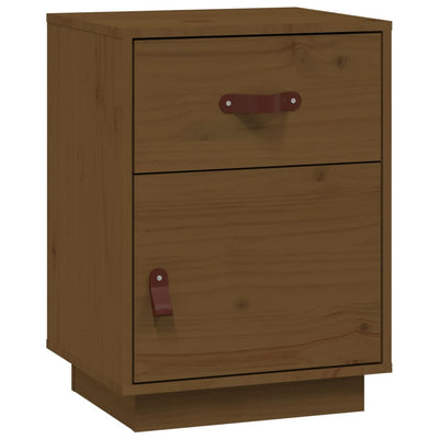 Yöpöydät 2 kpl hunajanruskea 40x34x55 cm täysi mänty