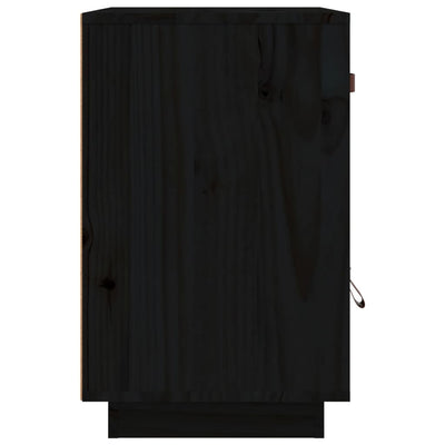 Yöpöydät 2 kpl musta 40x34x55 cm täysi mänty