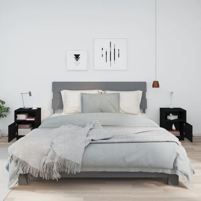 Musta yöpöydät Raruca 40x34x55cm (2 kpl mänty)