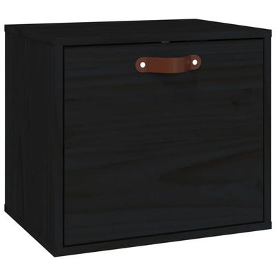 Seinäkaappi musta 40x30x35 cm täysi mänty