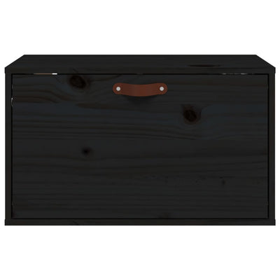 Seinäkaappi musta 60x30x35 cm täysi mänty