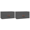 Seinäkaapit 2 kpl harmaa 60x30x30 cm täysi mänty