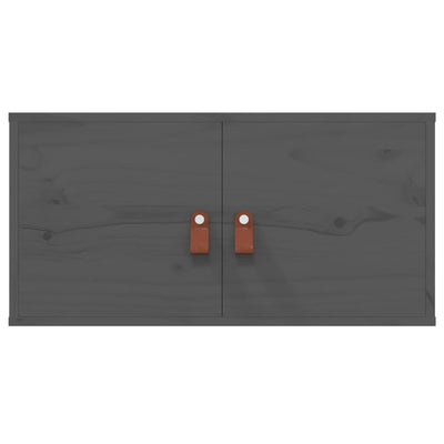 Seinäkaapit 2 kpl harmaa 60x30x30 cm täysi mänty