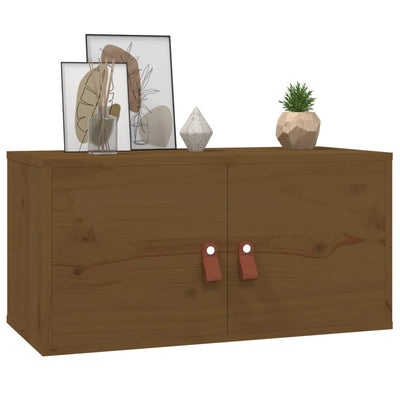 Seinäkaapit 2 kpl hunajanruskea 60x30x30 cm täysi mänty