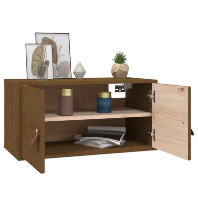 Seinäkaapit 2 kpl hunajanruskea 60x30x30 cm täysi mänty
