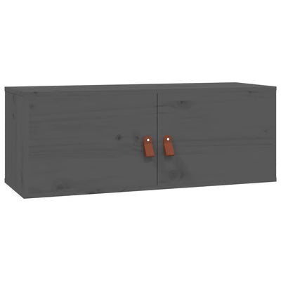 Seinäkaappi harmaa 80x30x30 cm täysi mänty