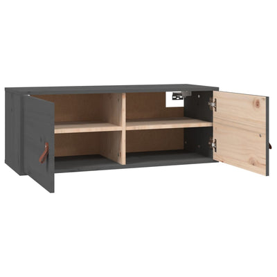 Seinäkaappi harmaa 80x30x30 cm täysi mänty