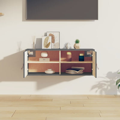 Seinäkaappi harmaa 80x30x30 cm täysi mänty