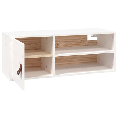 Seinäkaapit 2 kpl valkoinen 80x30x30 cm täysi mänty