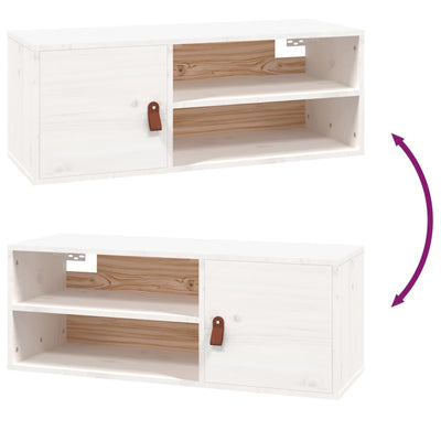 Seinäkaapit 2 kpl valkoinen 80x30x30 cm täysi mänty