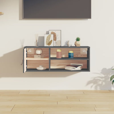 Seinäkaappi harmaa 80x30x30 cm täysi mänty