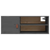 Seinäkaapit 2 kpl harmaa 80x30x30 cm täysi mänty